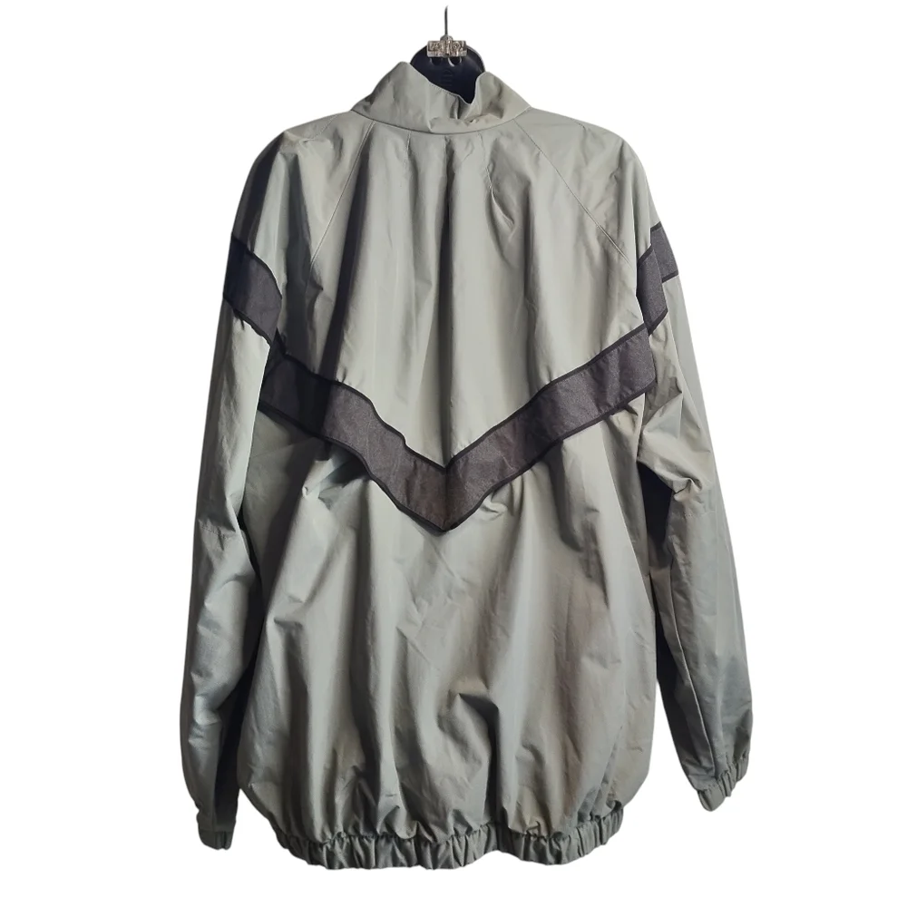 US Military Surplus Army PFU Jacket Green Large Long 100% Nylon Windbreaker L